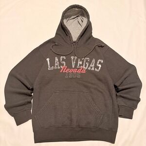 Point Sportswear Hoodie Mens Small Gray Las Vegas Nevada 1905 Graphic Sweatshirt